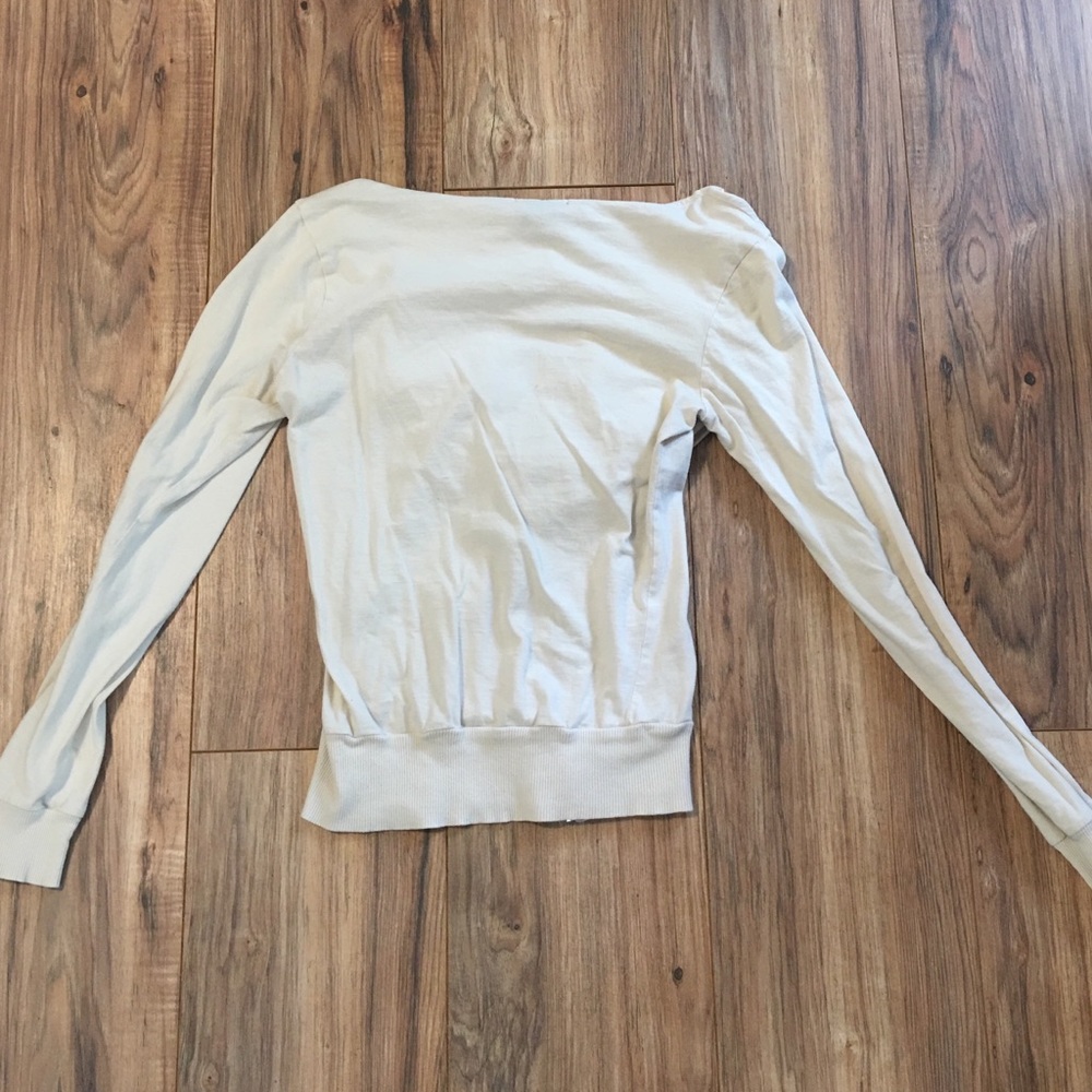 Women’s tan embroidered zip hoodie - Picture 4 of 4